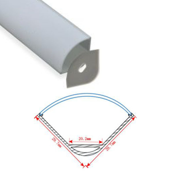 HL-BAPL016 Height 29.7mm Corner Recessed Extruded Aluminum Channel Profile Good heatsink For Width 20mm Ceiling LED Tape Lights HL-BAPL016 Height 29.7mm Corner Recessed Extruded Aluminum Channel Profile Good heatsink For Width 20mm Ceiling LED Tape Lights